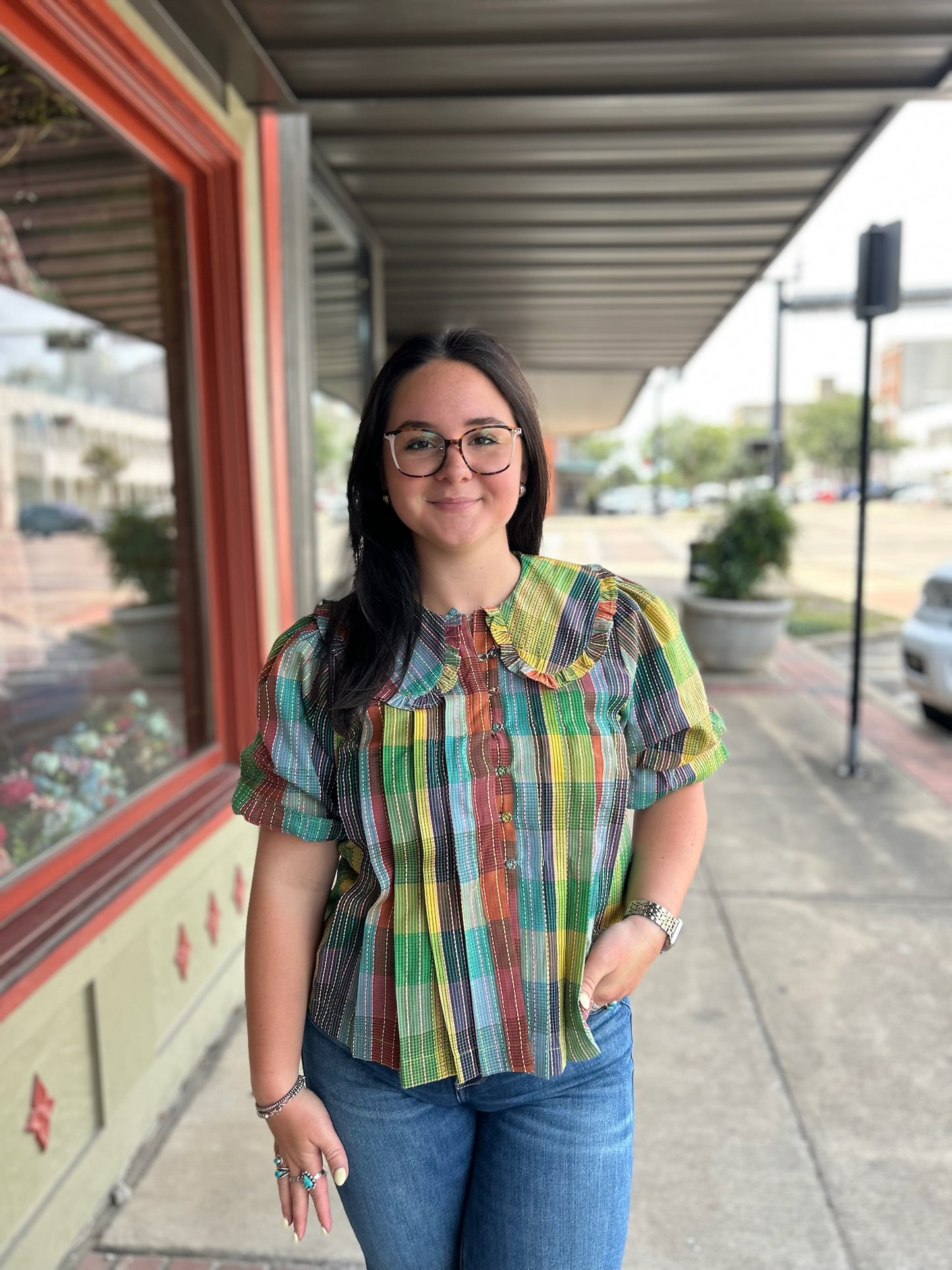Blocks Of Plaid Top