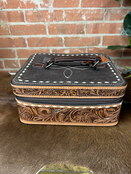 Bootstitch & Tooled Jewelty Box - Chocolate
