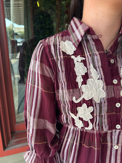 Faye Top - Maroon