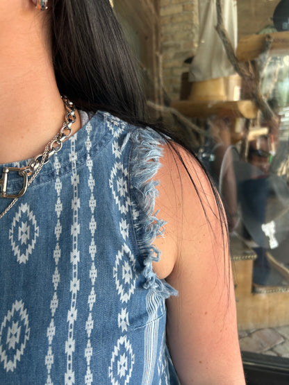 Southwest Chambray Tank