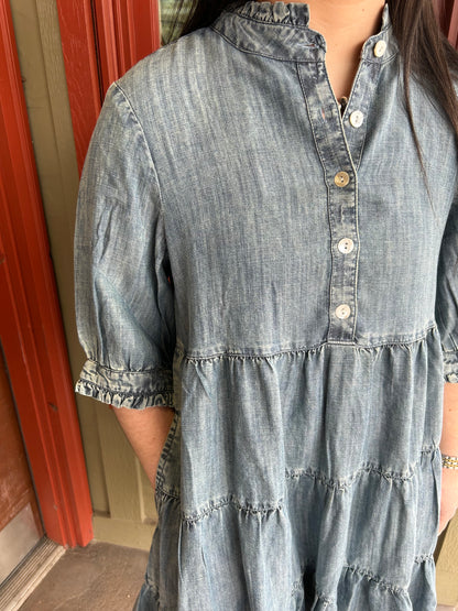 Denim Tierd Dress