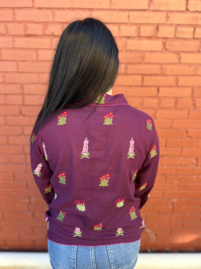 Scattered Embroidered Shirt