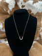 Gold Horseshoe Necklace - 14K