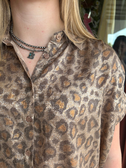 Iced Latte Leopard Top