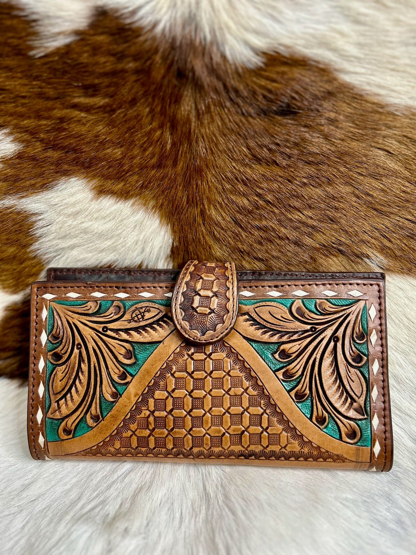Oak Leaf Tooled Wallet