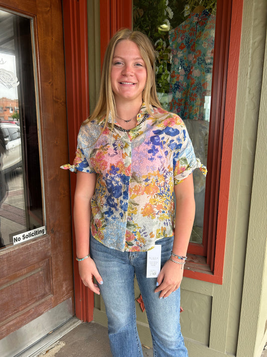 Blossom Shop Tie Sleever Top