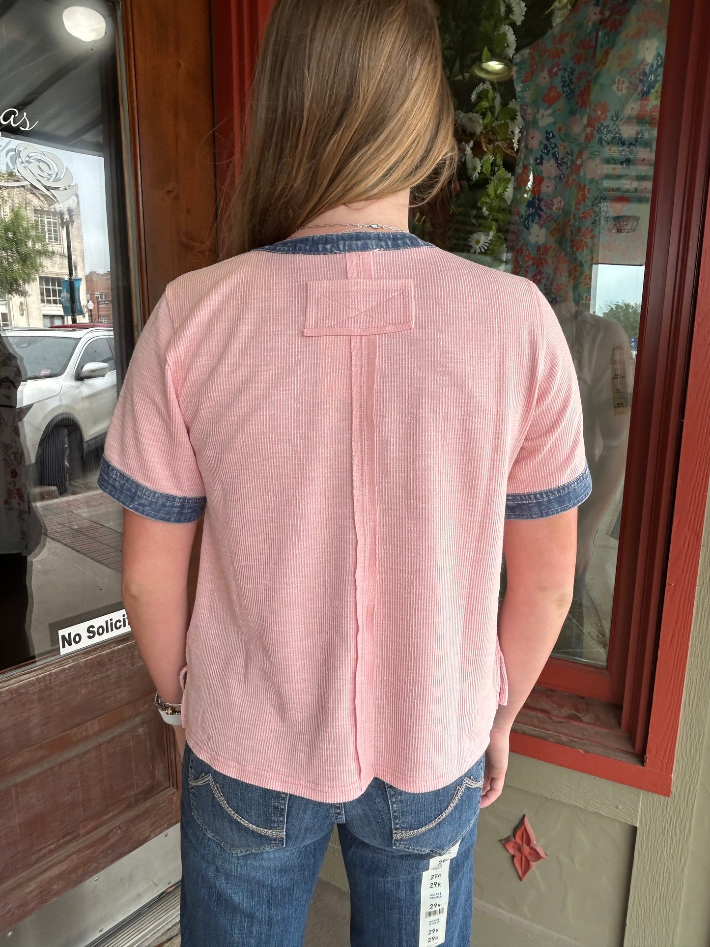 Denim Trim Tee
