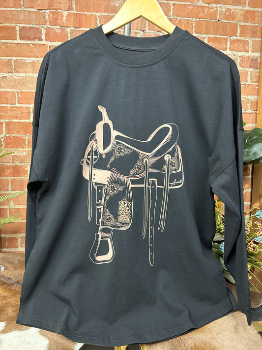 Oversized Saddle L/S Tee