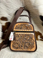 Tooled/Cowhide Small Sling Bag