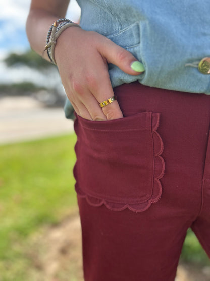 Scallop Pocket Pants