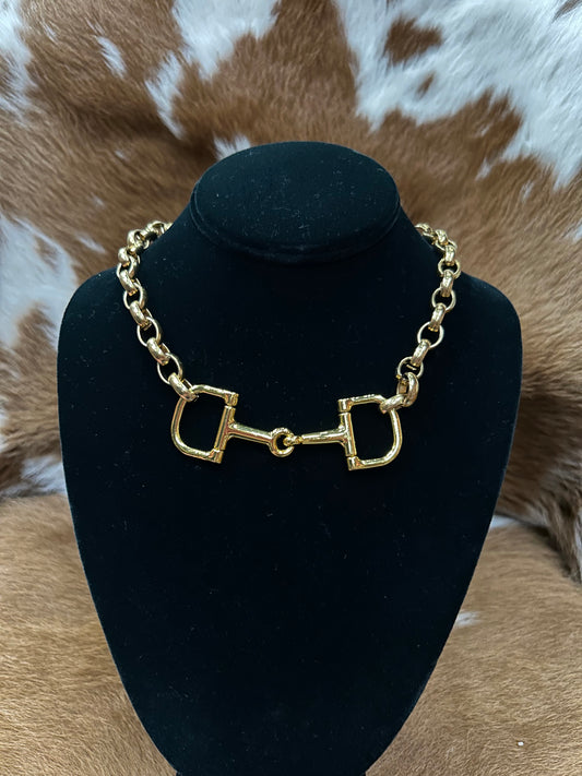Classic Dbl Snaffle Bit Necklace