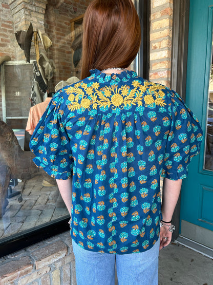 Camilla Top - Blue