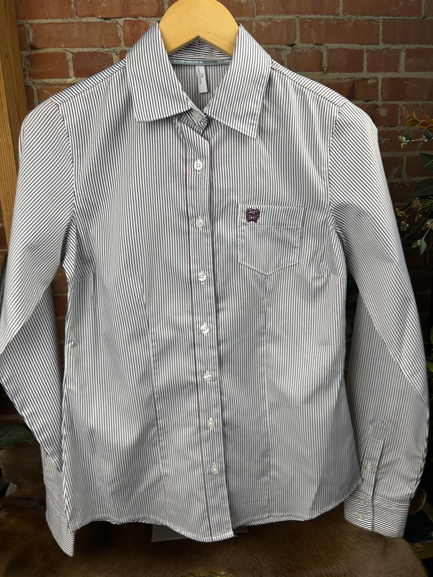 Purple & Green Stripe Shirt