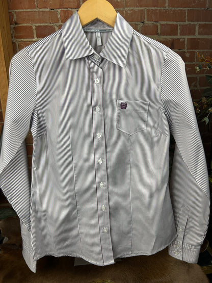 Purple & Green Stripe Shirt