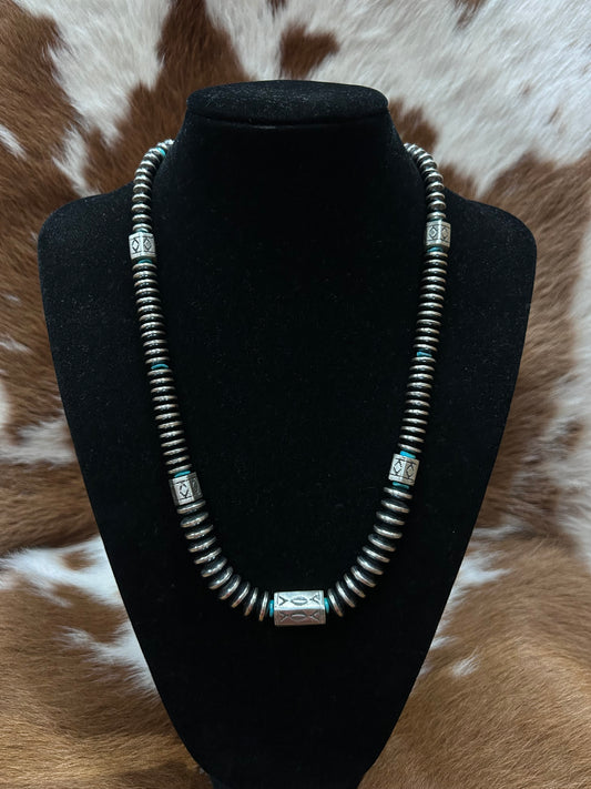Rondell Barrel Bead Necklace