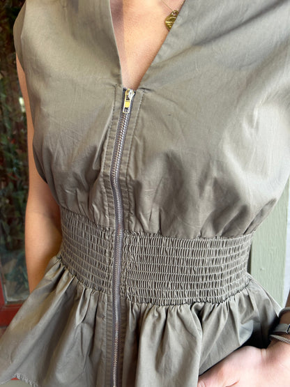 Morris Zip Top - Olive