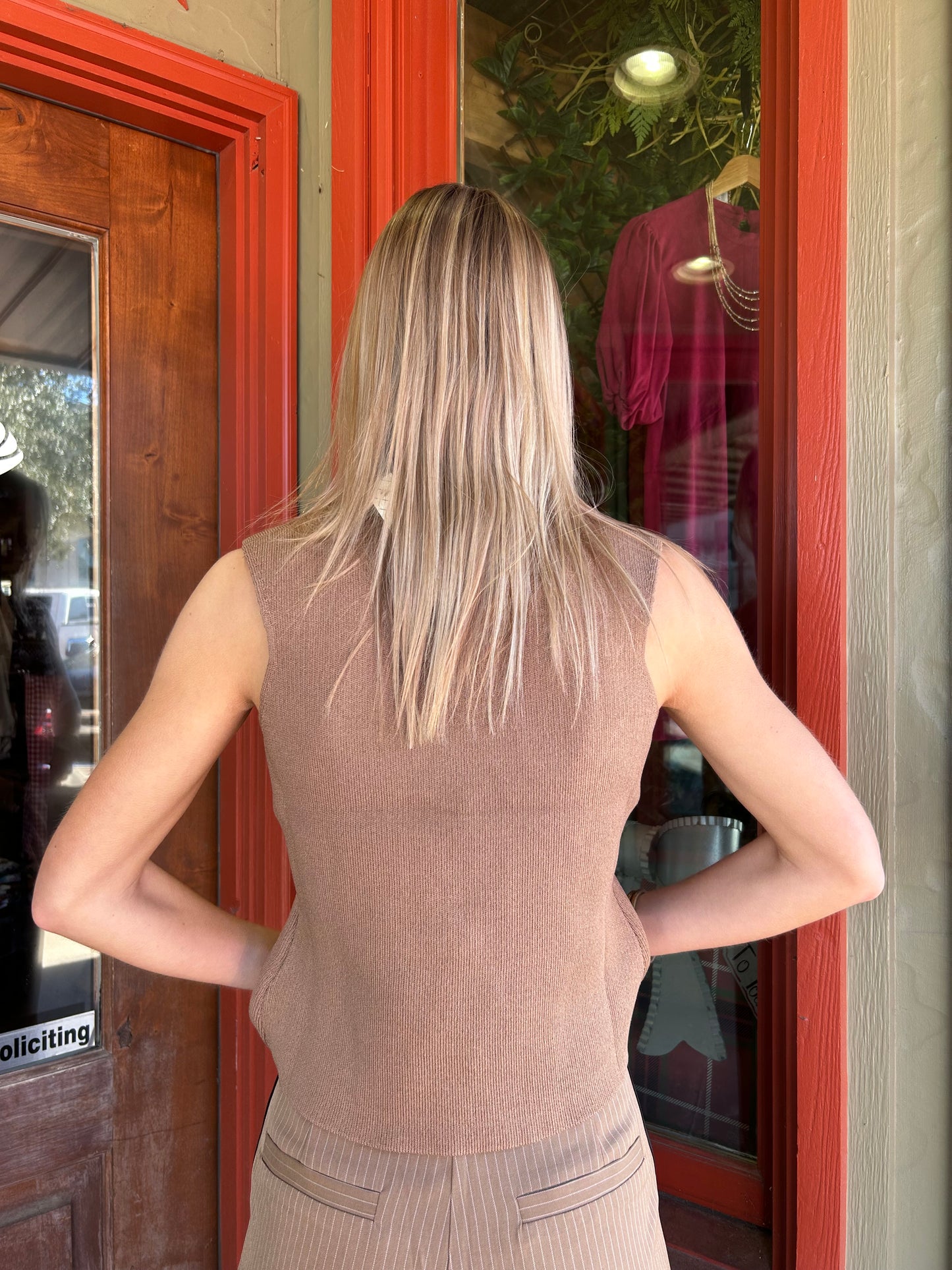 Gold Coin Vest - Mocha