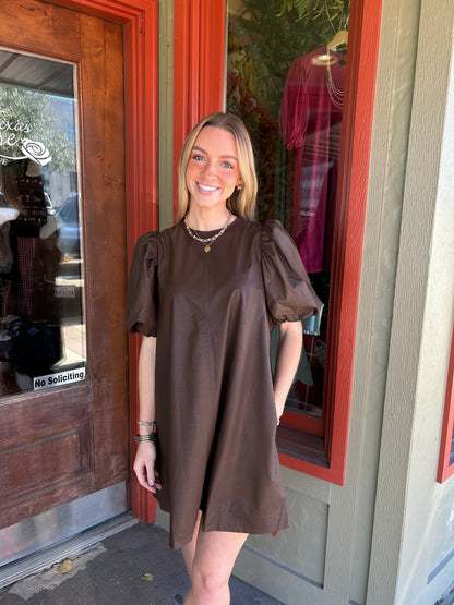 Secret Codes Dress- Chocolate