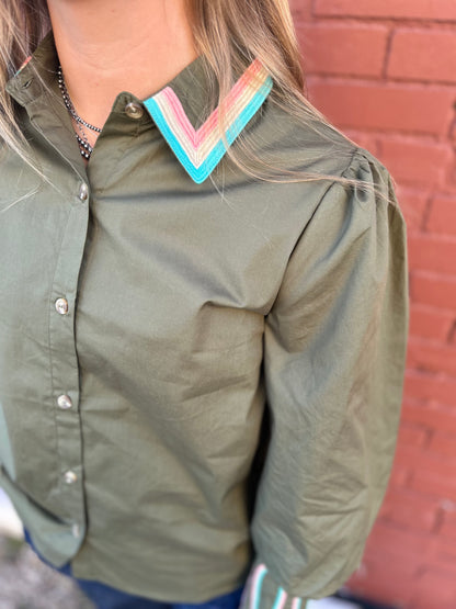 Punctual Top - Olive