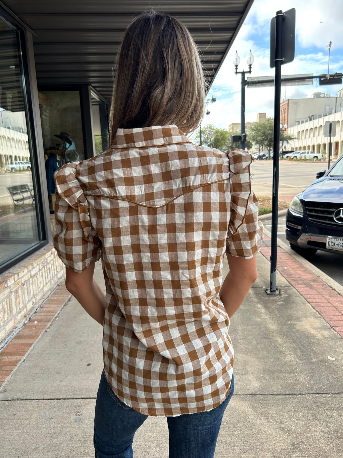 Nueces Shirt - Brown Gingham