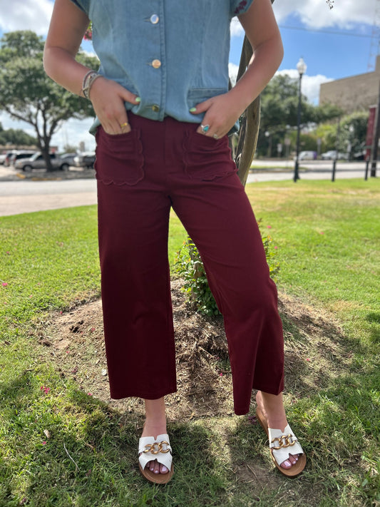 Scallop Pocket Pants