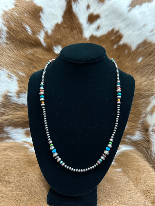 Navajo Pearls W/ Various Stone