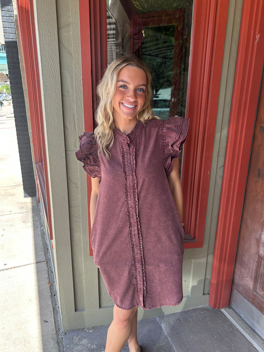 Batallion Dress - Wine