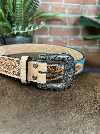 Turquoise Suede Belt