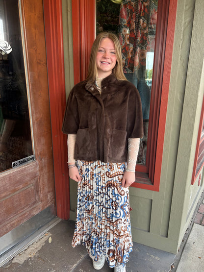 Faux Capelet Jacket