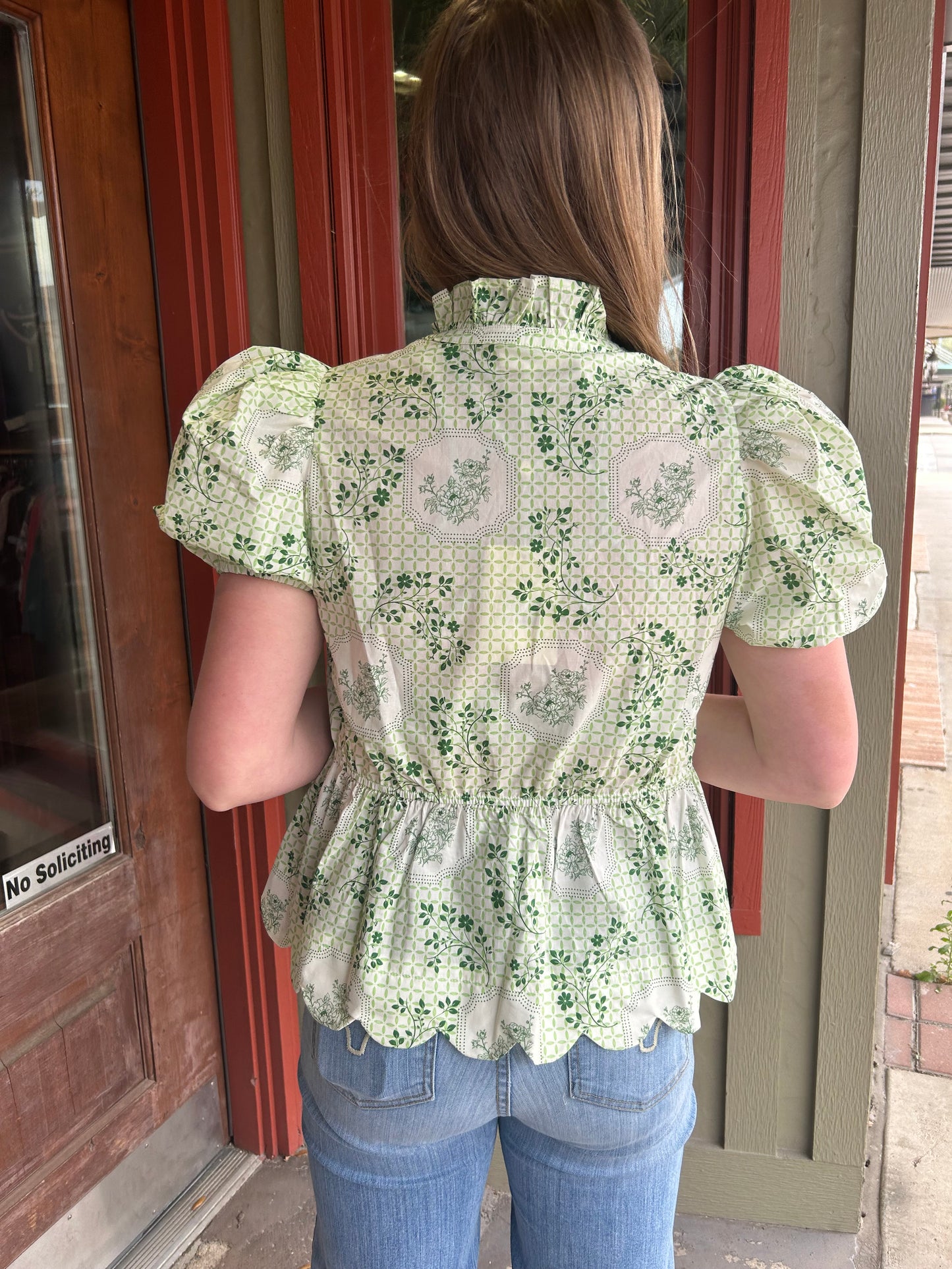 Matcha Floral Top