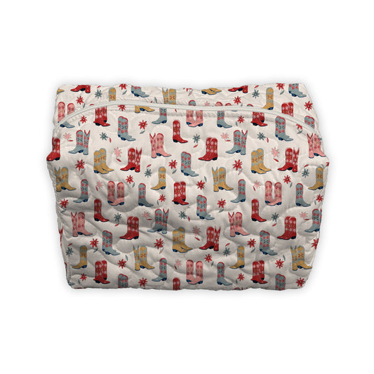 Daisy Boots Lg Makeup Bag