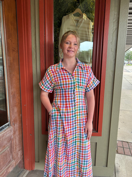 Bless Your Heart Plaid Dress