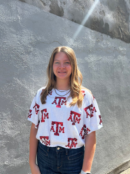 Tamu Sequin Crop Top