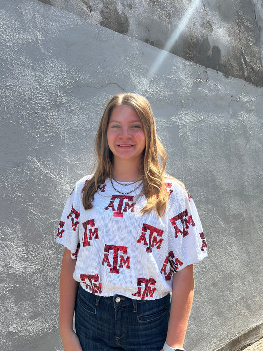 Tamu Sequin Crop Top