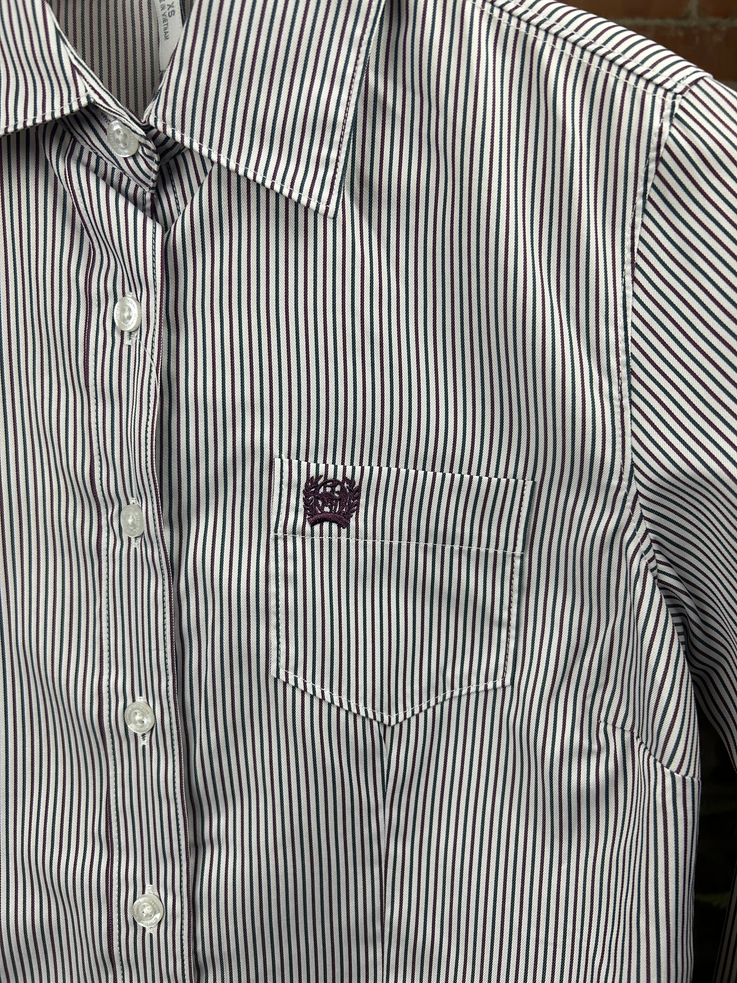 Purple & Green Stripe Shirt