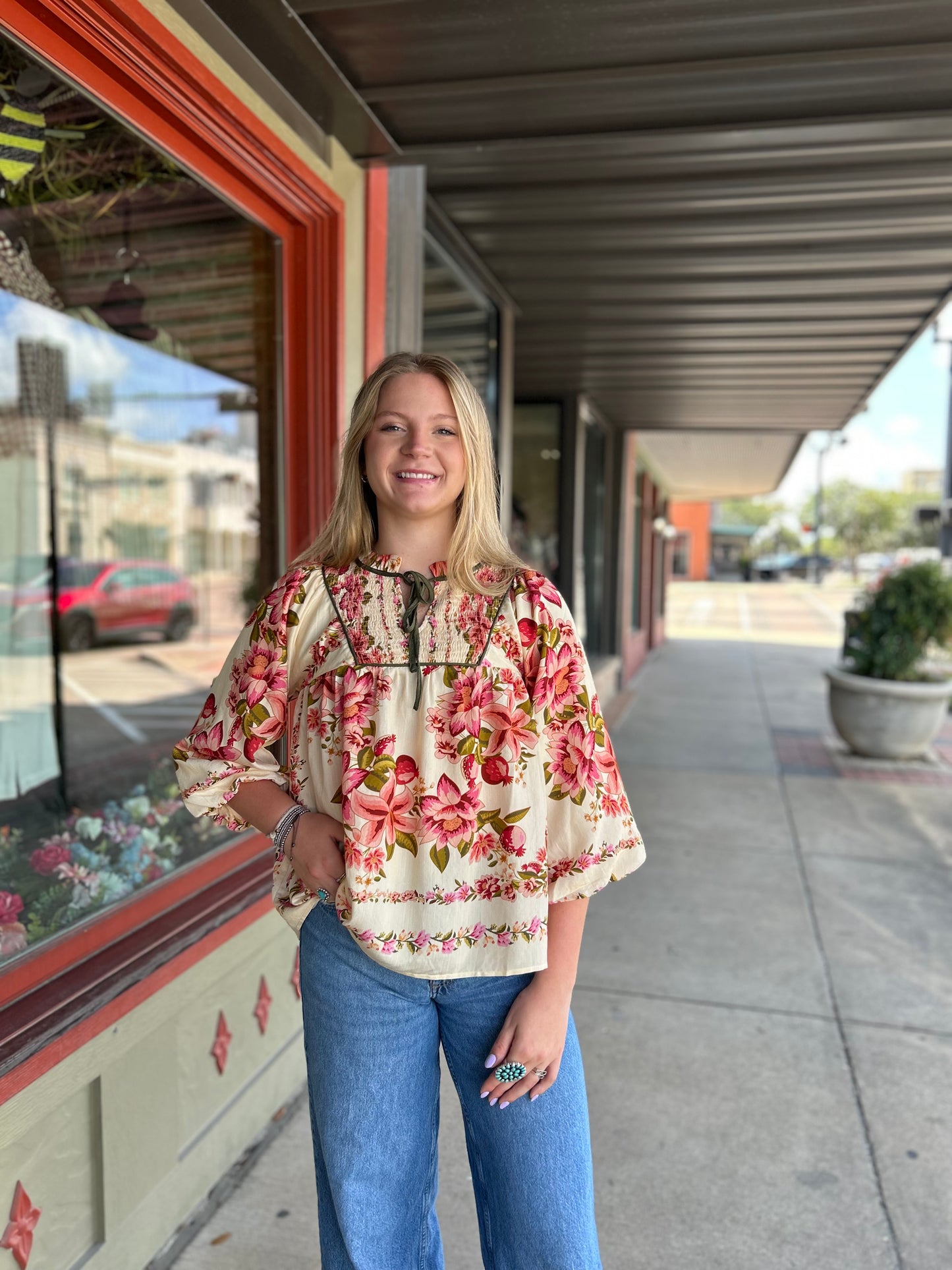 Floral Transition Top