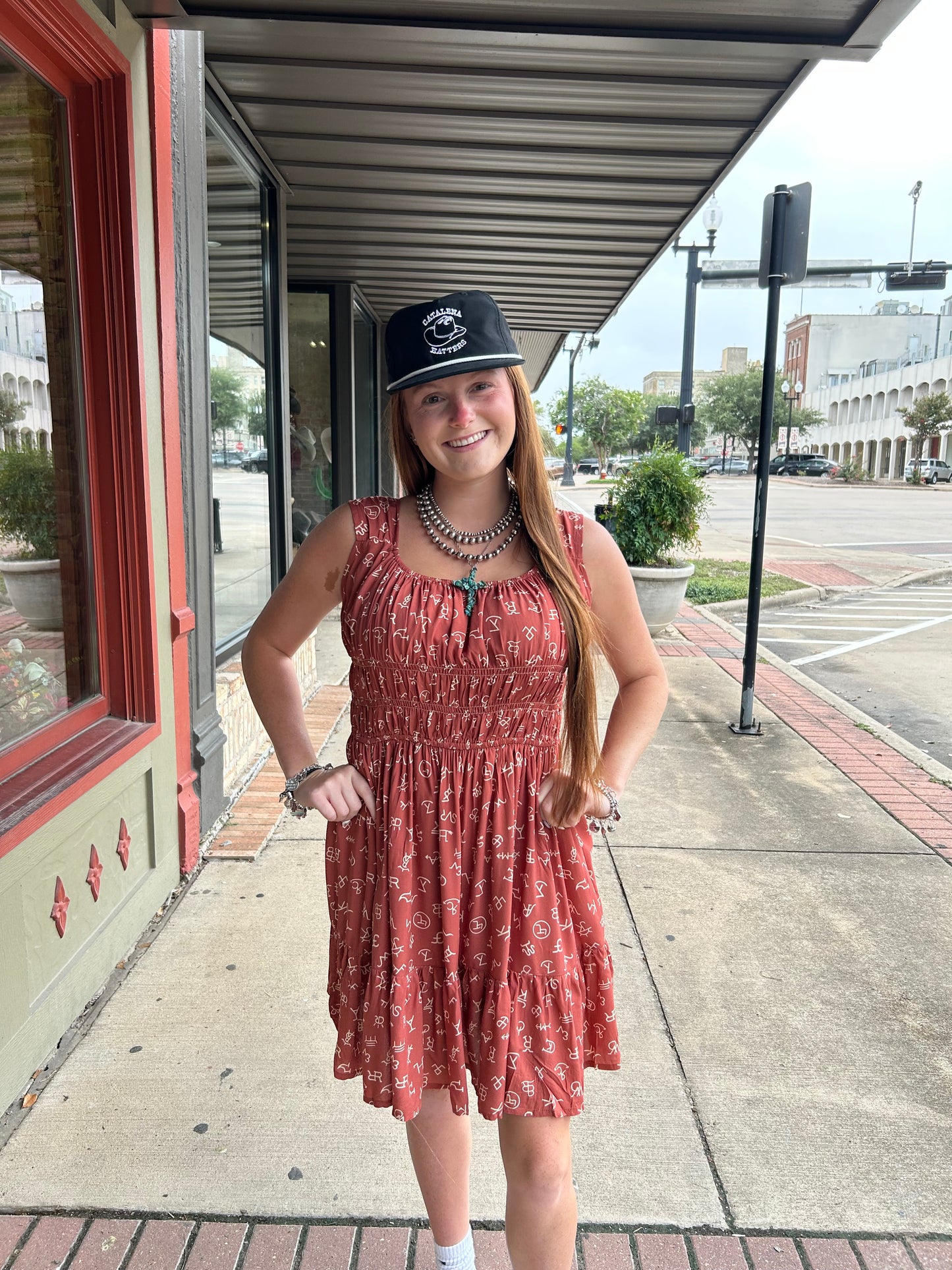 Cattle Brand Flutter Dress