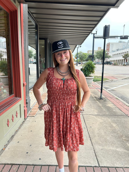 Cattle Brand Flutter Dress