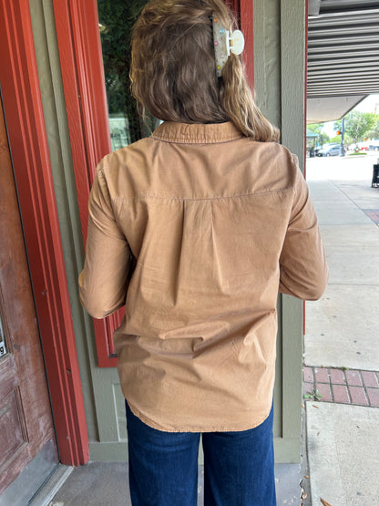 Camel Button Down