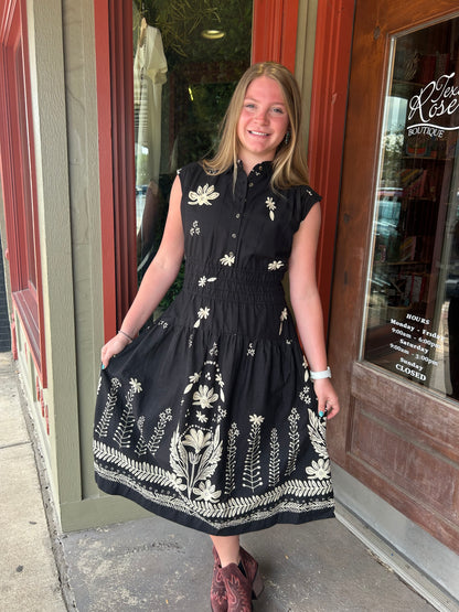 Bordering Flowers Dress