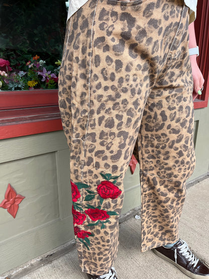 West Coast Rose Barrel Jean