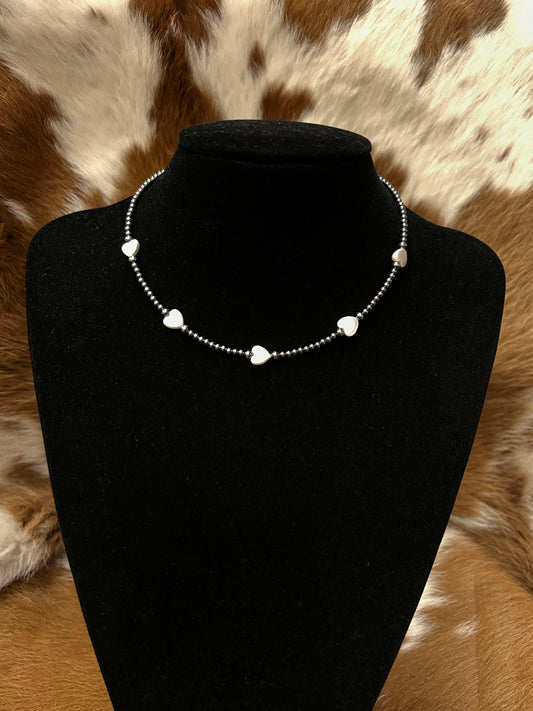 Pearl Heart Navajo Necklace