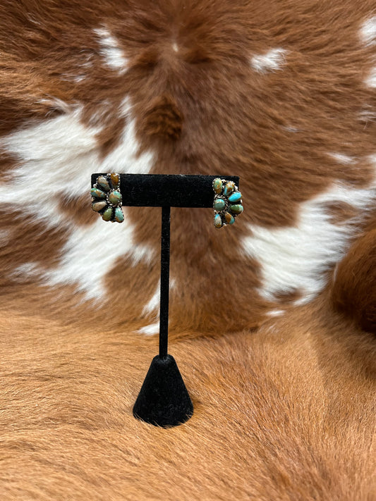 1/2 Cluster Stud - Green