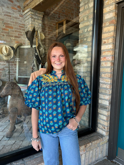 Camilla Top - Blue