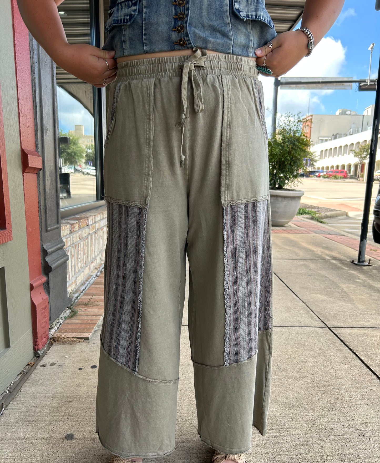 Charli Brown Pants - Jaquard