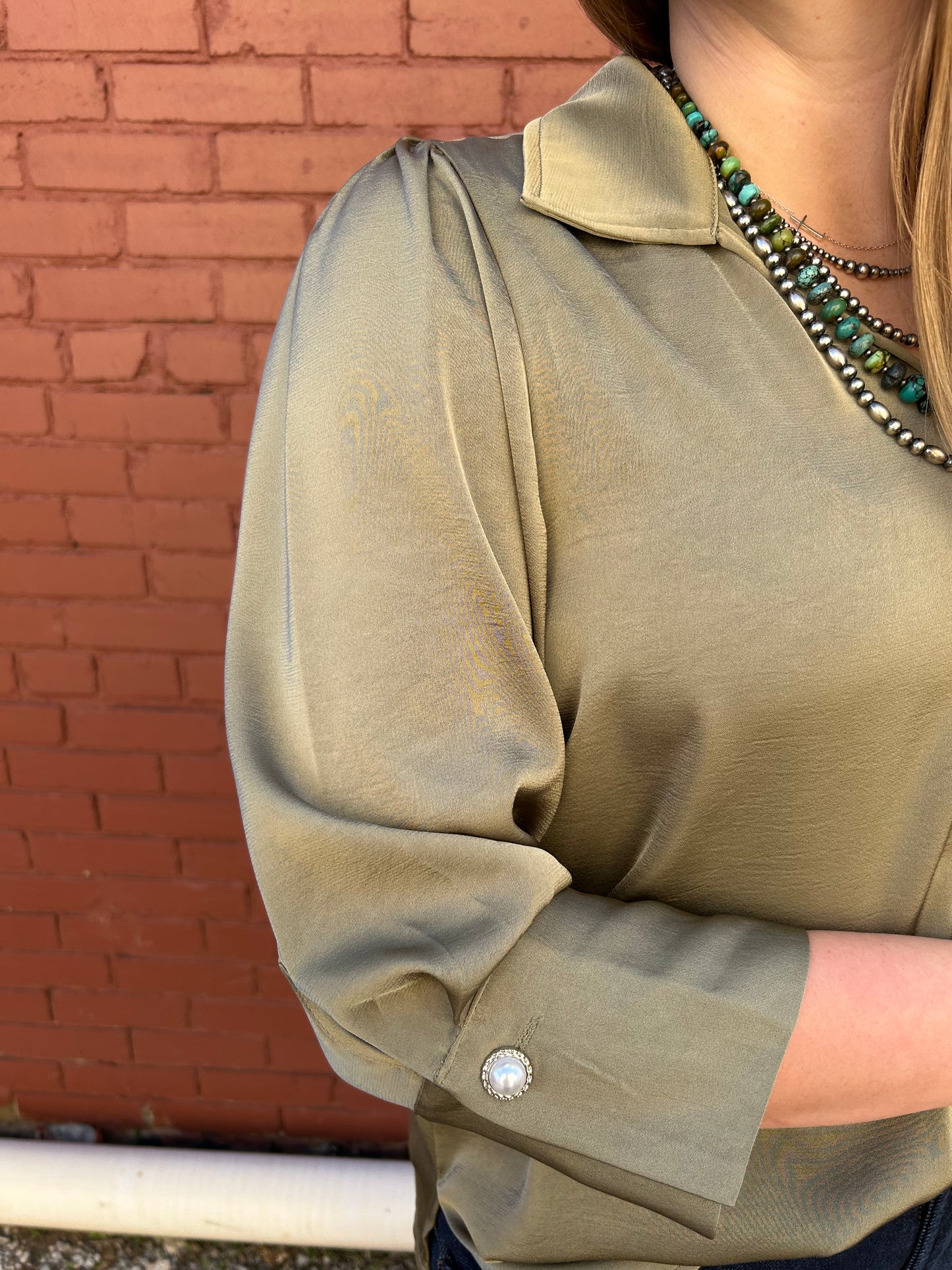 Keep It Classy Top - Olive