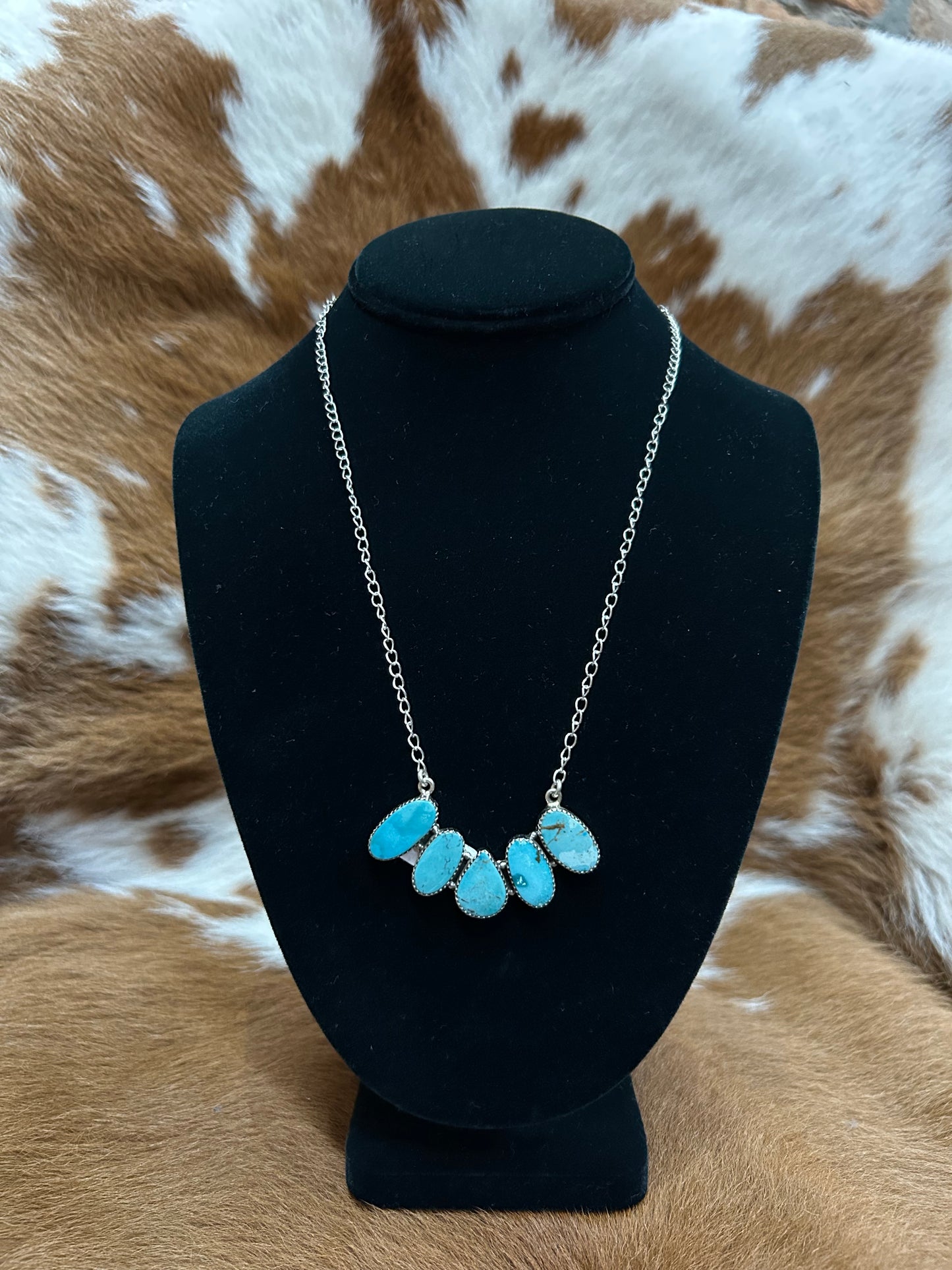 5 Stone Necklace - Red River