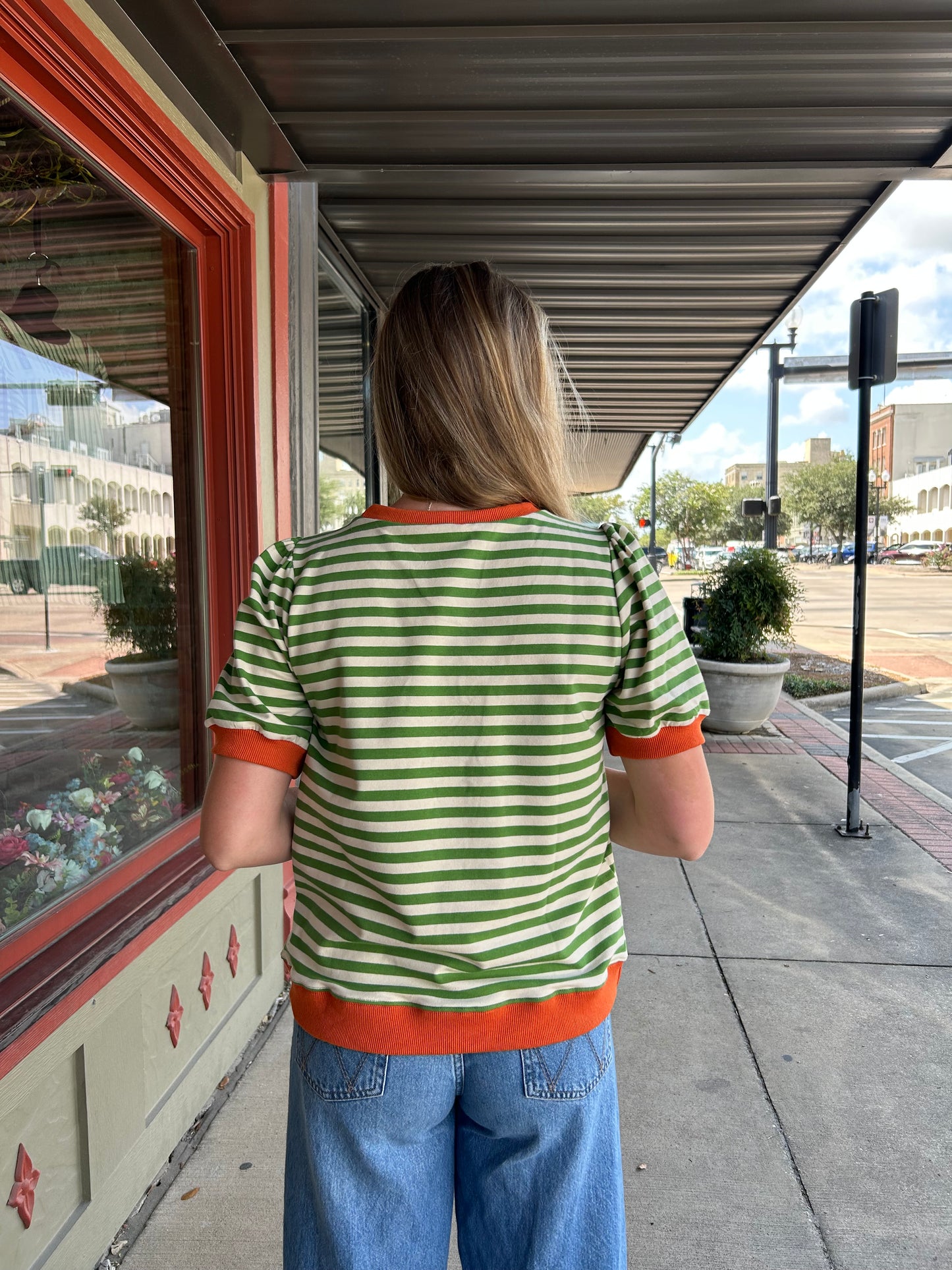 Lawn Service Stripe Top