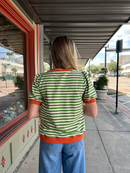 Lawn Service Stripe Top