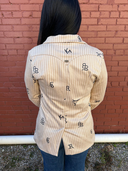 Branded Stripe Blazer